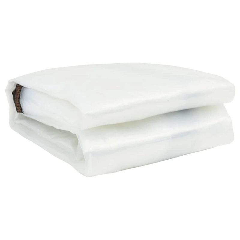 vidaXL Caurspīdīgs brezents ar cilpām 8x12 m Polietilēns