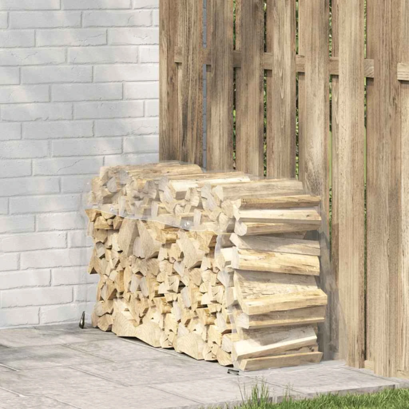 vidaXL Caurspīdīgs brezents ar cilpām 1x3 m PVC