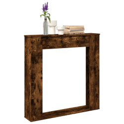 vidaXL kamīna apmale, ozola krāsa, 100x20x100 cm, konstruēts koks