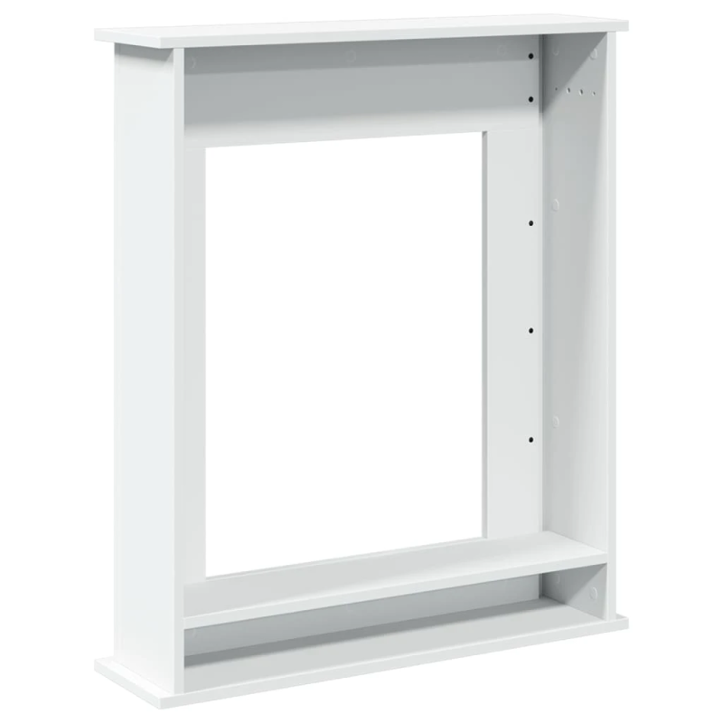 vidaXL kamīna apmale, balta, 75x20x87,5 cm, konstruēts koks