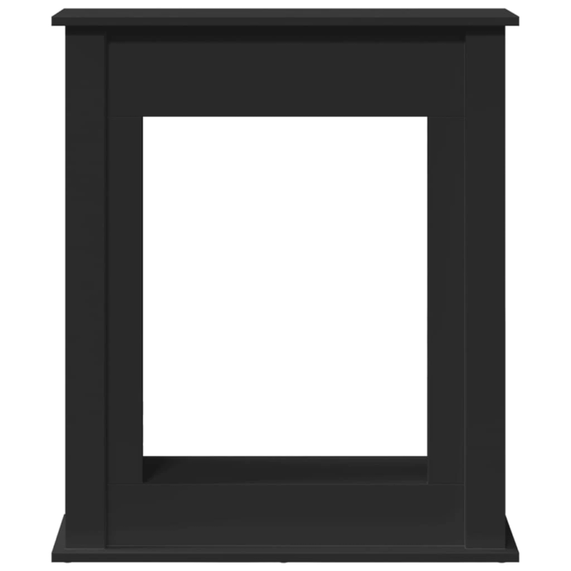 vidaXL kamīna apmale, melna, 75x20x87,5 cm, konstruēts koks