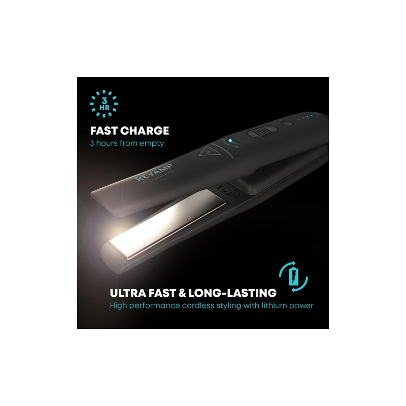 Revamp ST-1700X-EU2 Progloss Liberate Cordless Ceramic Compact Hair Straightener Black