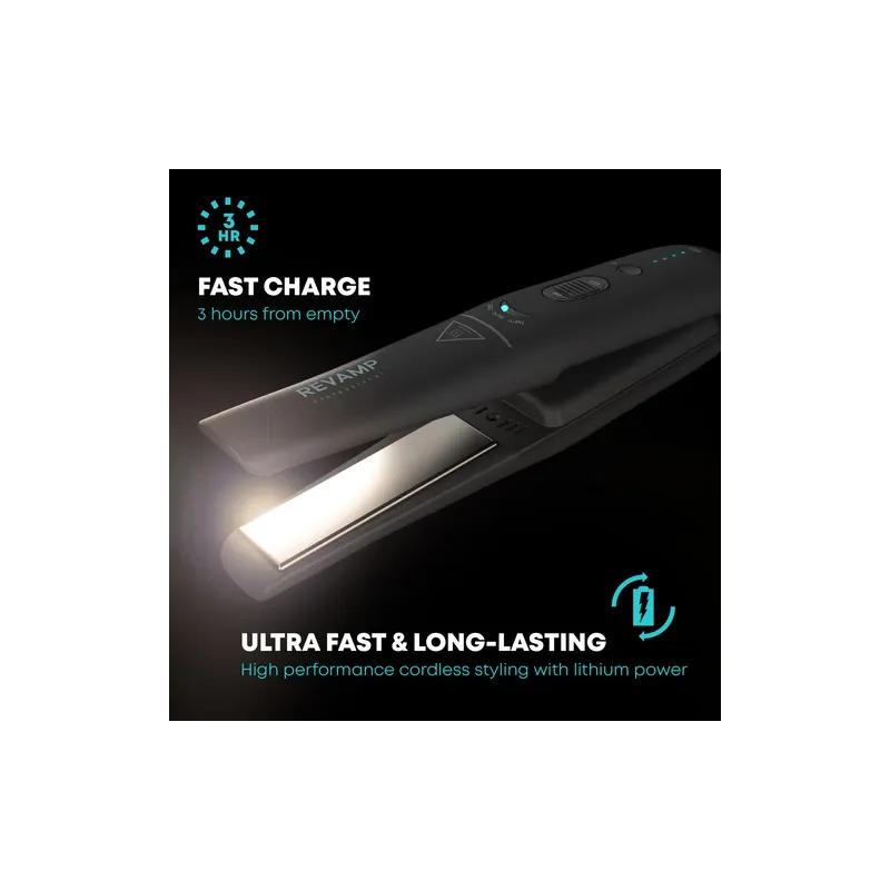 Revamp ST-1700X-EU2 Progloss Liberate Cordless Ceramic Compact Hair Straightener Black