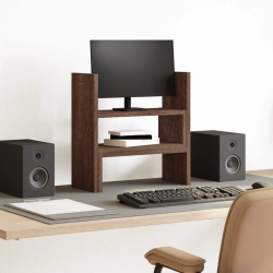 vidaXL galda organizators, regulējams, brūna ozola, 40x17x41 cm