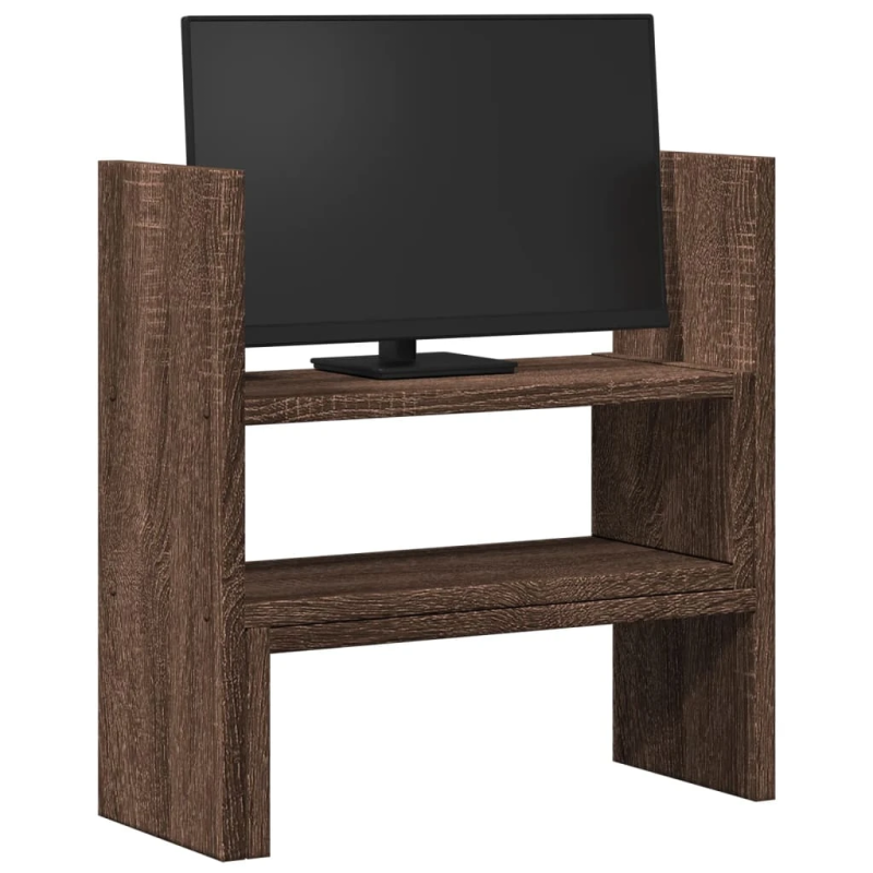 vidaXL galda organizators, regulējams, brūna ozola, 40x17x41 cm