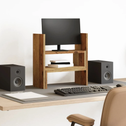 vidaXL galda organizators, regulējams, veca koka, 40x17x41 cm