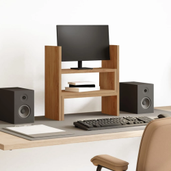 vidaXL galda organizators, regulējams, koka krāsa, 40x17x41 cm