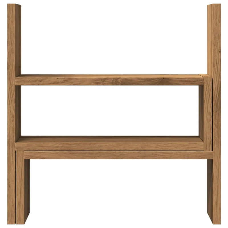 vidaXL galda organizators, regulējams, koka krāsa, 40x17x41 cm