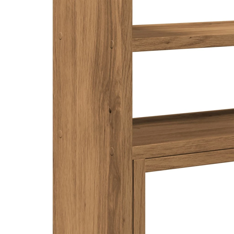 vidaXL galda organizators, regulējams, koka krāsa, 40x17x41 cm