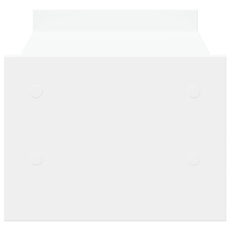 vidaXL monitora paliktnis, balts, 50x27x20 cm, konstruēts koks