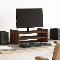 vidaXL monitora paliktnis, ozola krāsa, 50x27x20 cm, konstruēts koks