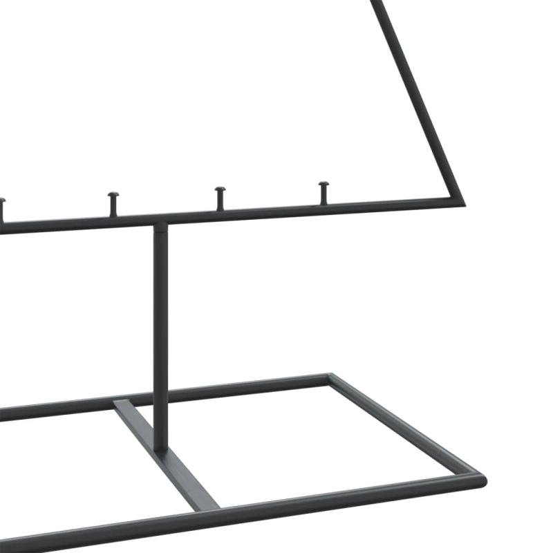 vidaXL dekoratīva Ziemassvētku eglīte, metāls, melna, 150 cm