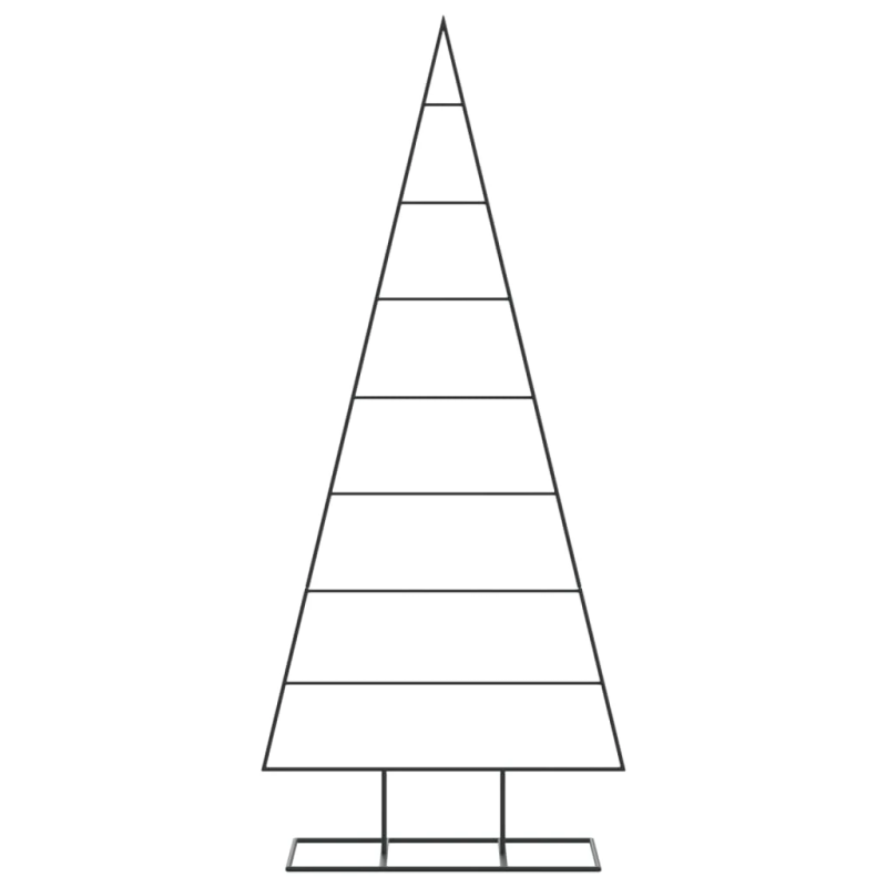 vidaXL dekoratīva Ziemassvētku eglīte, metāls, melna, 150 cm