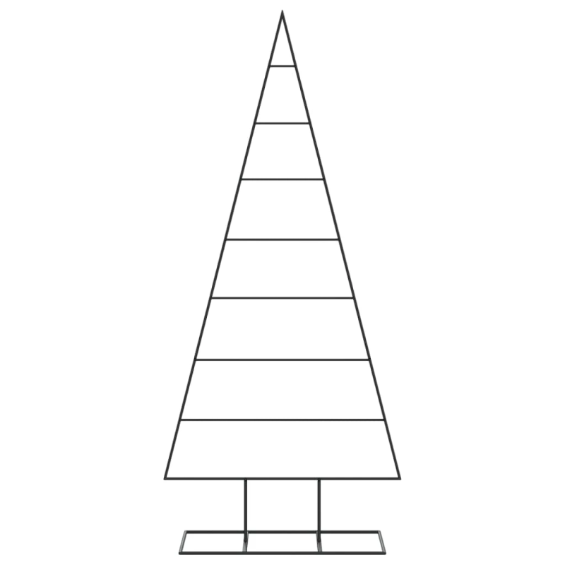 vidaXL Ziemassvētku eglīte, metāls, koka pamatne, melna, 180 cm