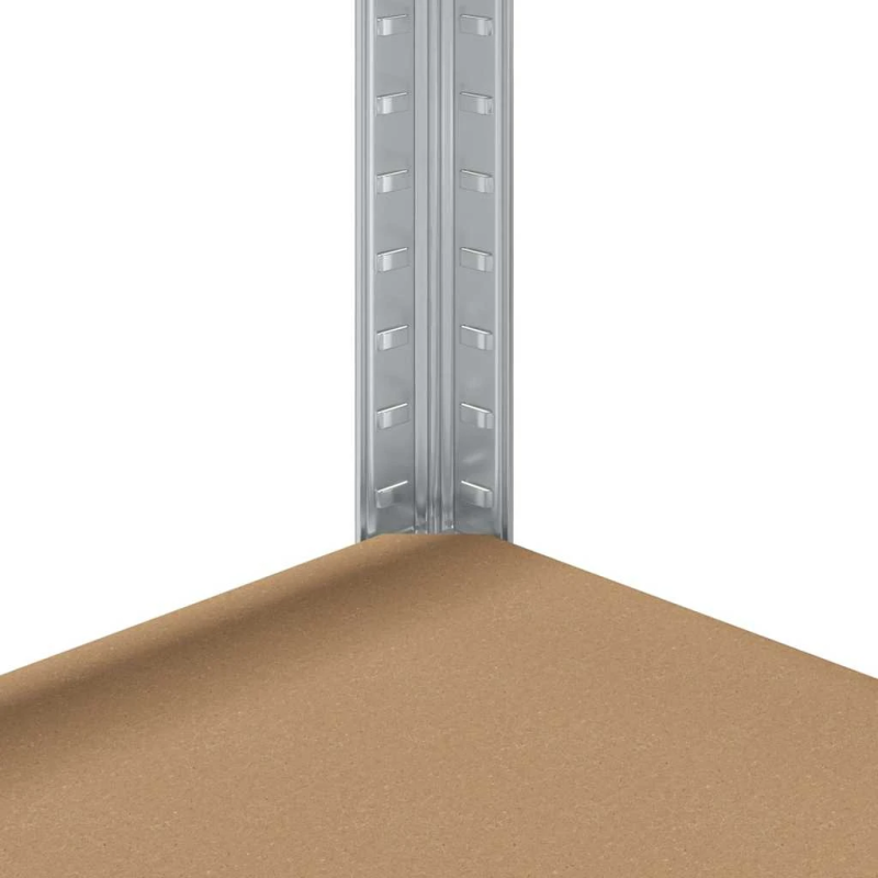 vidaXL 5-līmeņu plaukti, 2 gab., sudrabains tērauds inženierijas koks