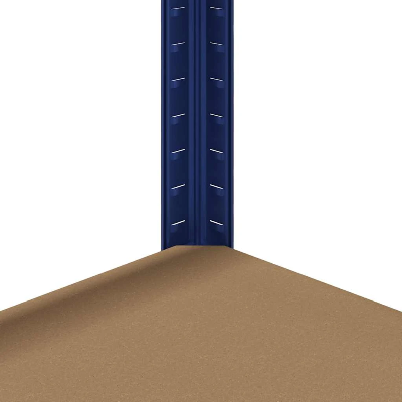 vidaXL 5-līmeņu plaukts, zils tērauds, inženierijas koks