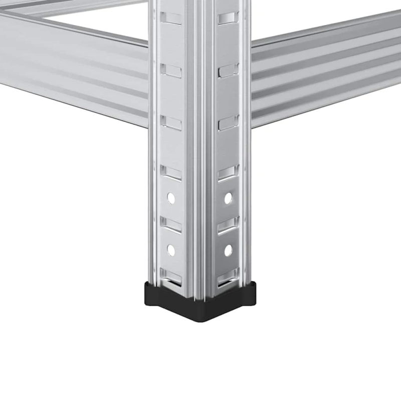 vidaXL 3-līmeņu riepu plaukts, sudrabains, 110x40x200 cm, tērauds