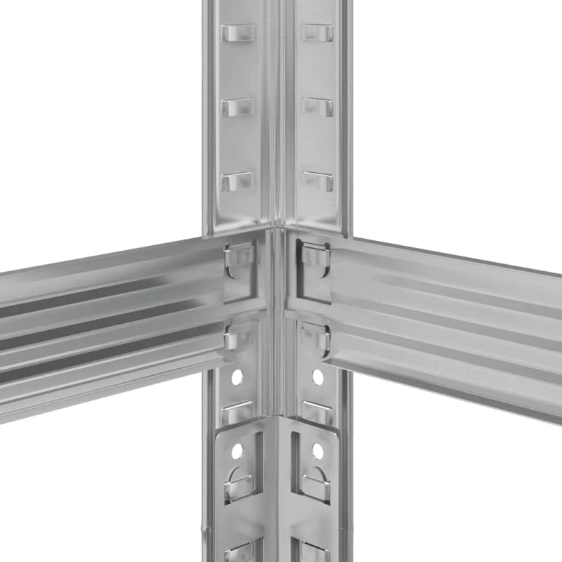 vidaXL 3-līmeņu riepu plaukts, sudrabains, 110x40x200 cm, tērauds