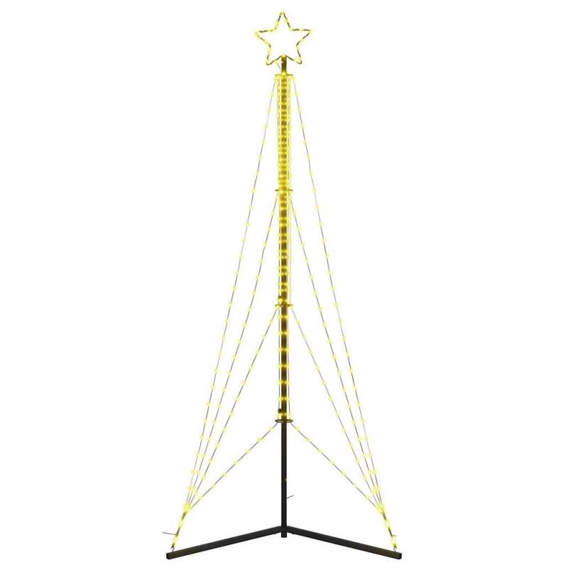 vidaXL LED Ziemassvētku eglīte 483 LED Silti Balta 240 cm