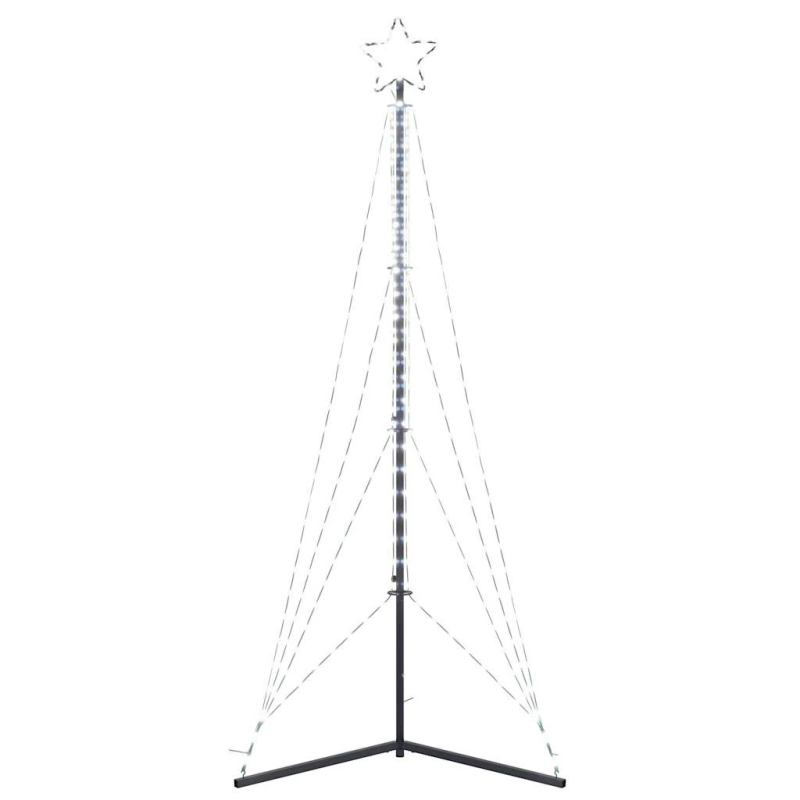 vidaXL LED Ziemassvētku eglīte 483 LED Auksti Balts 240 cm