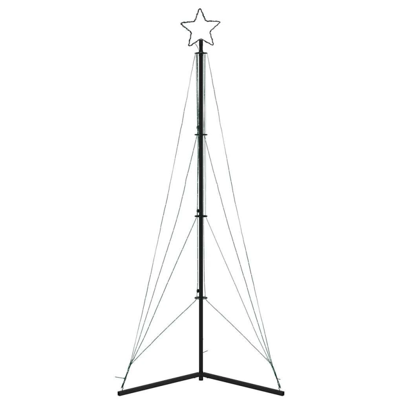 vidaXL LED Ziemassvētku eglīte 483 LED Auksti Balts 240 cm