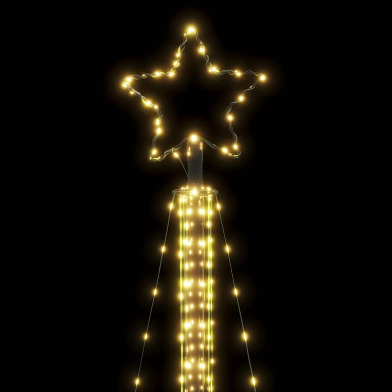 vidaXL LED Ziemassvētku eglīte 525 LED Silti Balta 302 cm