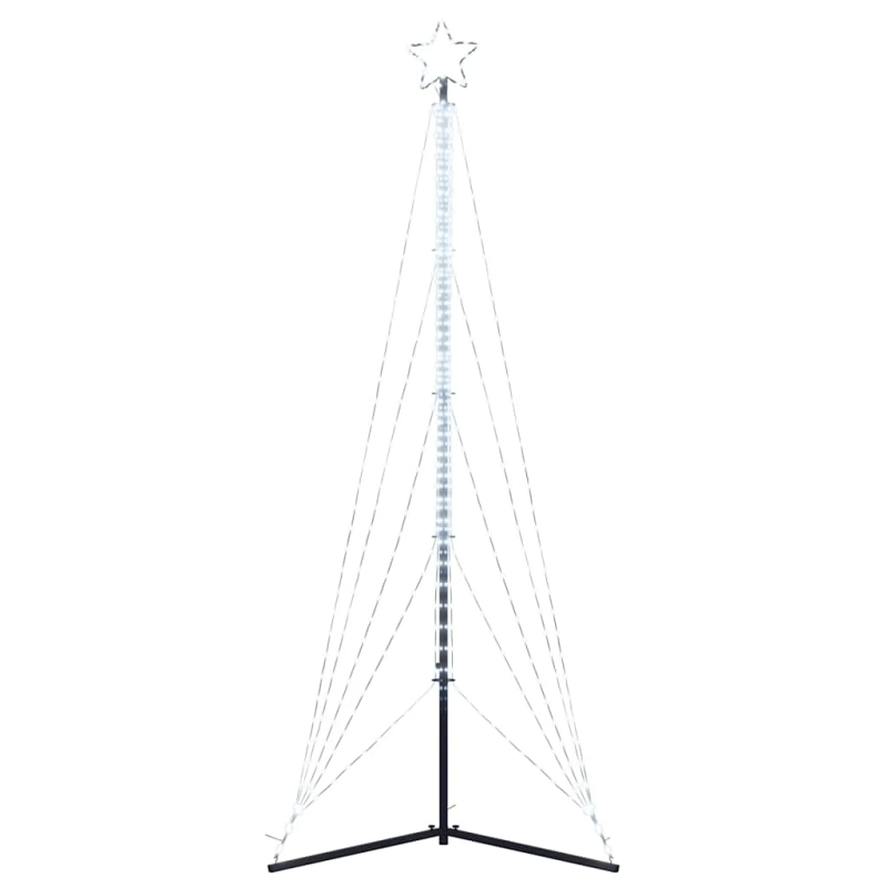 vidaXL LED Ziemassvētku eglīte 525 LED Auksti Balts 302 cm