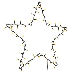 vidaXL Ziemassvētku gaismas Star Silhouette 80 gaismas diodes