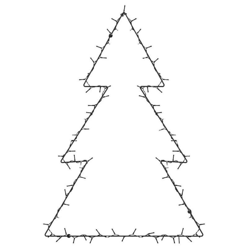 vidaXL Ziemassvētku gaismas Ziemassvētku eglītes siluets 115 gaismas