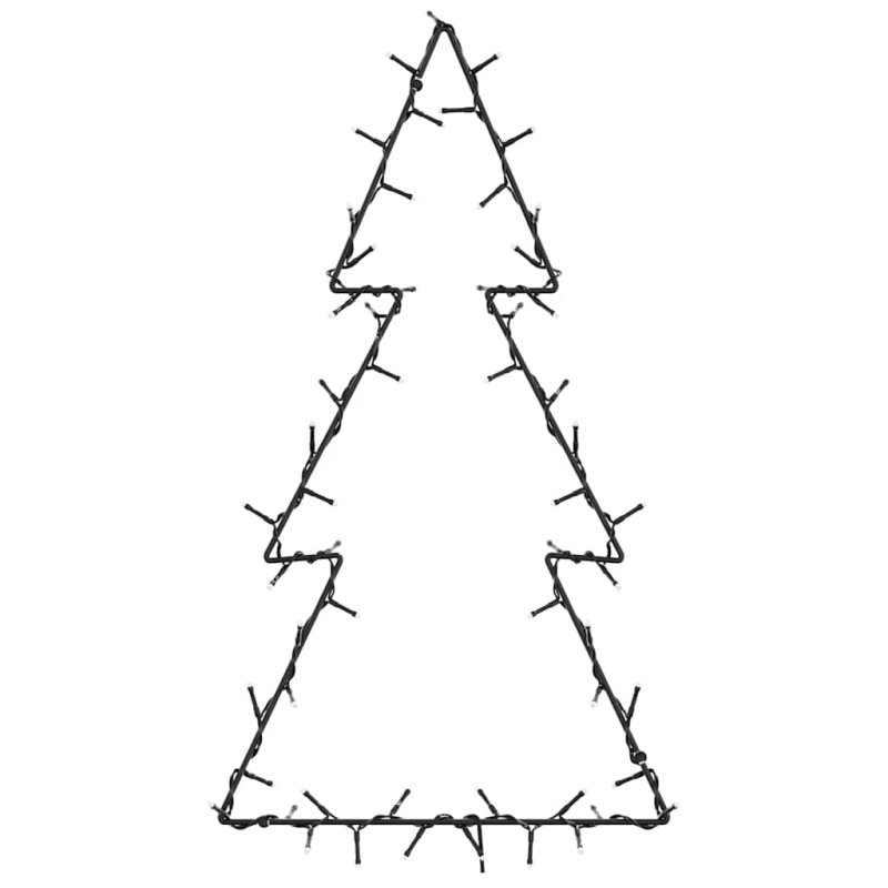 vidaXL Ziemassvētku gaismas ziemassvētku eglītes siluets 80 LED