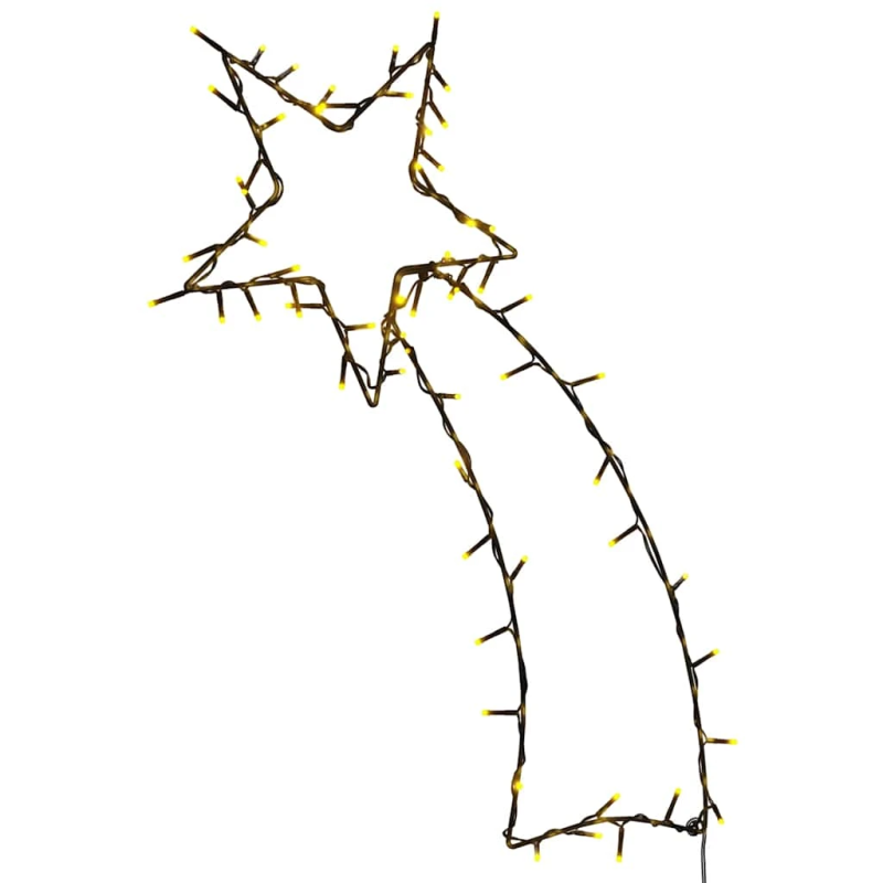 vidaXL Ziemassvētku lampiņas krītošās zvaigznes siluets 80 LED