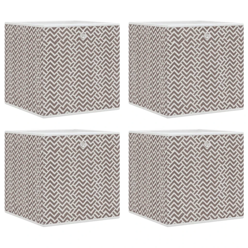 vidaXL saliekamās uzglabāšanas kastes 4 gab. 32x32x32cm neausts audums