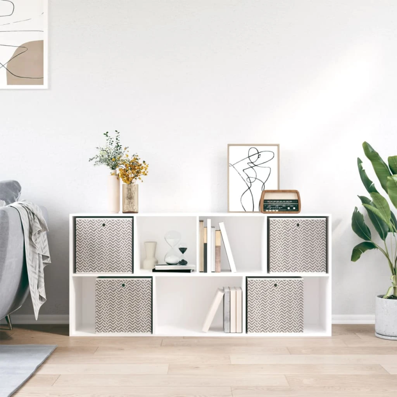 vidaXL saliekamās uzglabāšanas kastes 4 gab. 32x32x32cm neausts audums