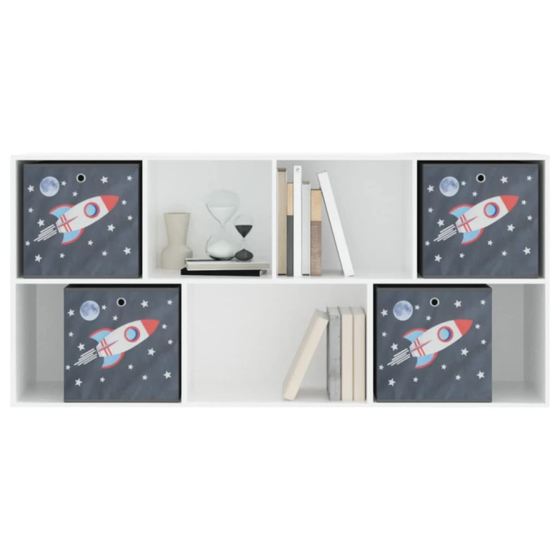 vidaXL salokāmas uzglabāšanas kastes 4 gab 32x32x32 cm neausts audums