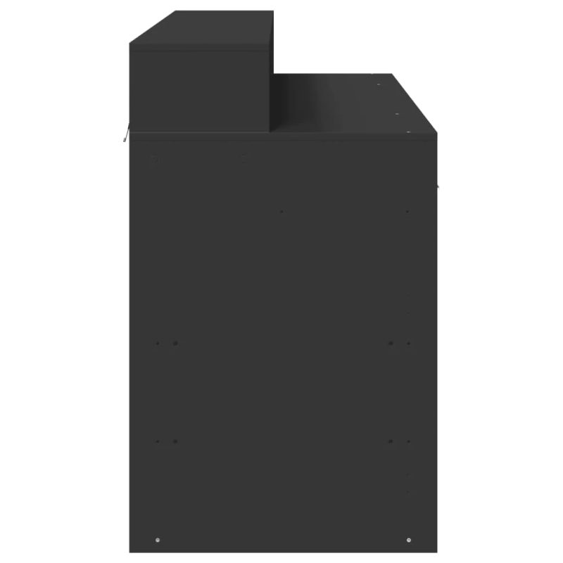 vidaXL rakstāmgalds, LED, 120x55x91 cm, inženierijas koks, melns