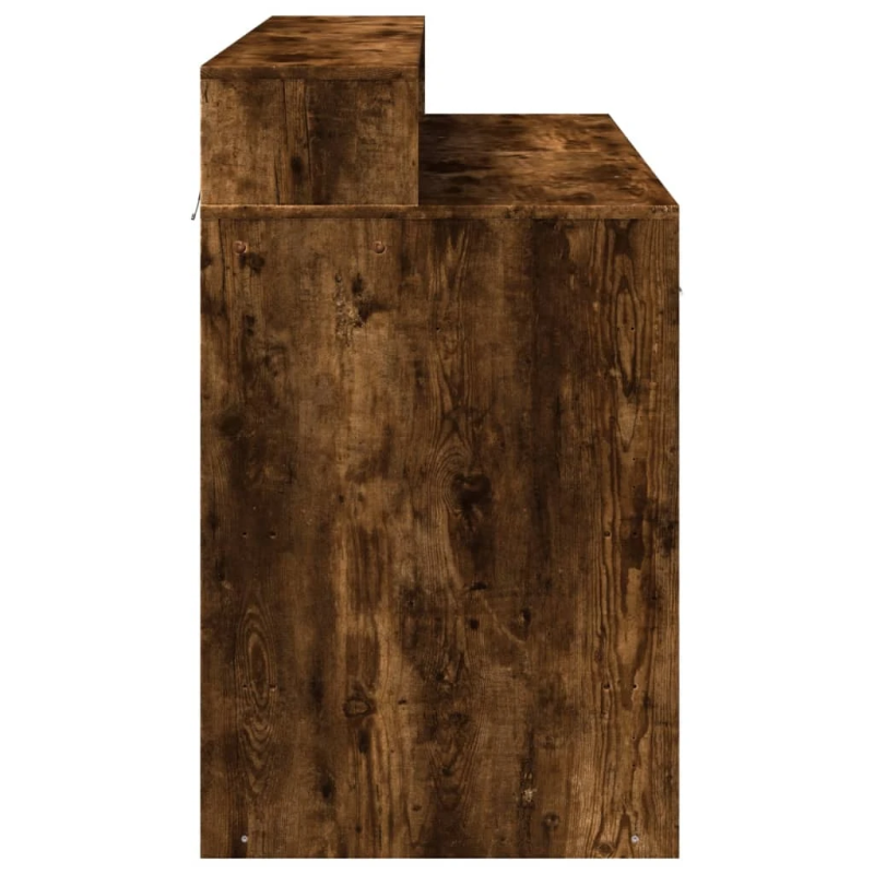 vidaXL rakstāmgalds, LED, ozola krāsa, 120x55x91 cm, inženierijas koks