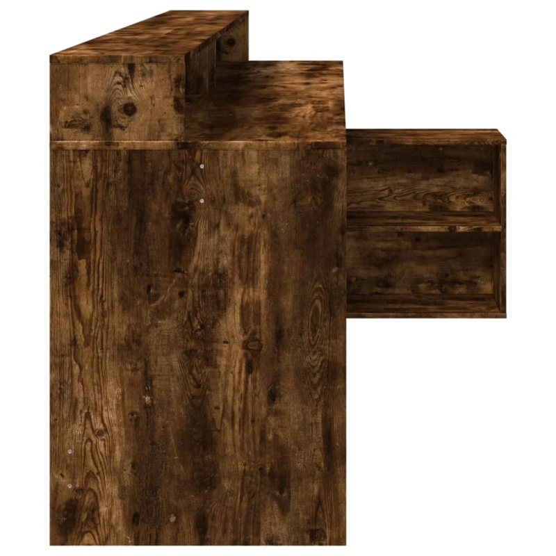 vidaXL rakstāmgalds, LED, ozola krāsa, 200x104x91cm, inženierijas koks