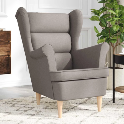 vidaXL atpūtas krēsls, pelēkbrūns, 74x84x100 cm, audums