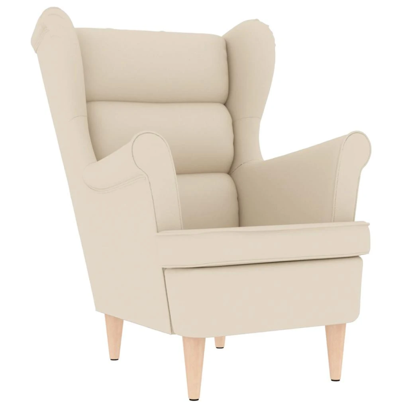 vidaXL atpūtas krēsls, balts, 74x84x100 cm, audums