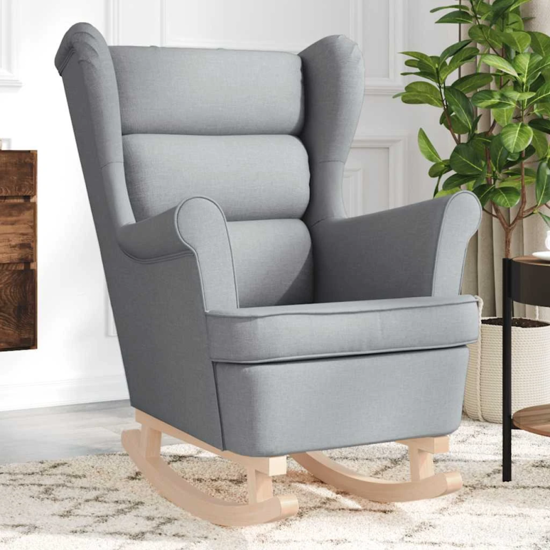 vidaXL Šūpuļkrēsls Gaiši pelēks 74x90x102 cm Audums