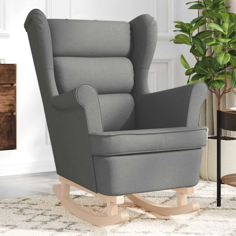 vidaXL Šūpuļkrēsls Tumši pelēks 74x90x102 cm Audums