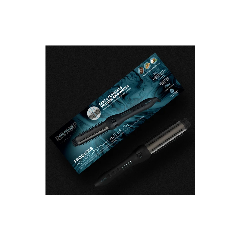 Revamp BR-1350X-EU Progloss Volume & Wave Ceramic Hot Brush Black