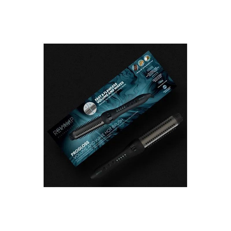 Revamp BR-1350X-EU Progloss Volume & Wave Ceramic Hot Brush Black