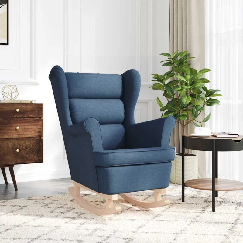 vidaXL Šūpuļkrēsls Zils 74x90x102 cm Audums