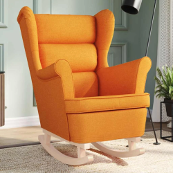 vidaXL Šūpuļkrēsls Tumši Dzeltens 74x90x102 cm Audums