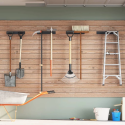 vidaXL Dārza instrumentu glabāšanas plaukti, 4 gab., Melns tērauds