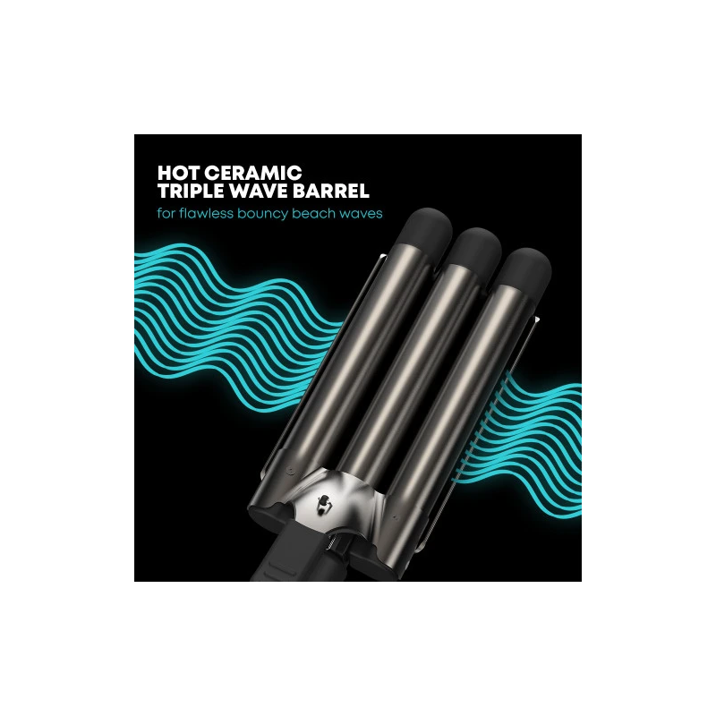 Revamp WV-2000X-EU Progloss Deep Beach Professional Ceramic Waver Black