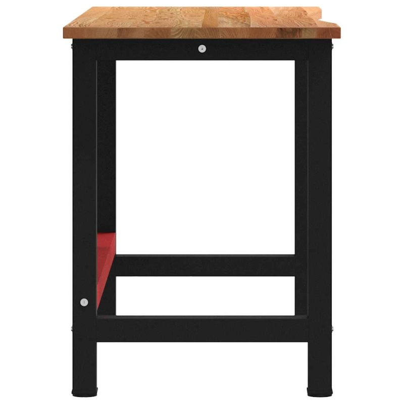 vidaXL darbagalds, brūns, 140x60x81,5 cm, ozola masīvkoks