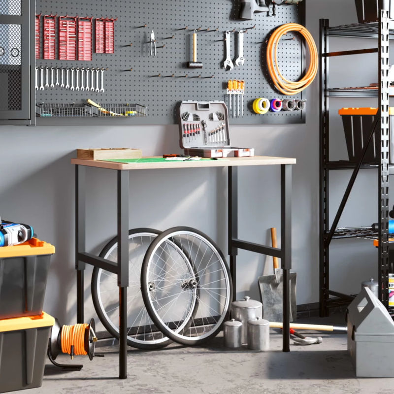 vidaXL darbagalds, 100x60x,71,5-98, cm, ozola masīvkoks, taisnstūra