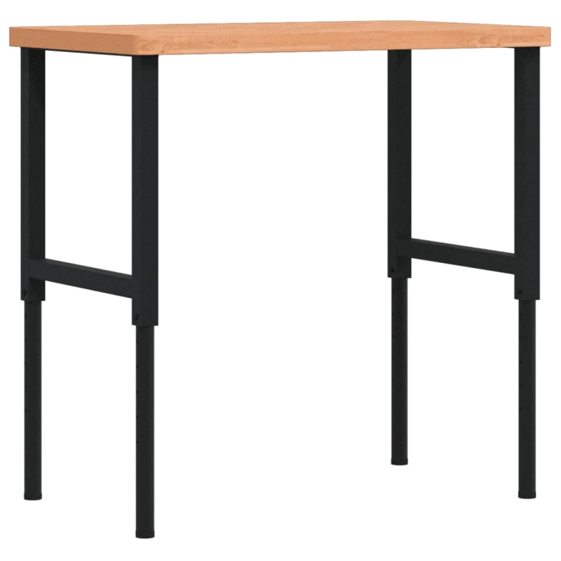 vidaXL darbagalds, 100x60x,73-99,5, cm, ozola masīvkoks, taisnstūra